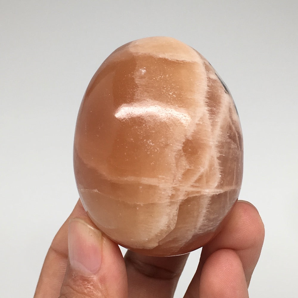 183.9g, 2.3"x1.8" Honey Color Onyx Polished Small Eggs from Morocco, MF3402