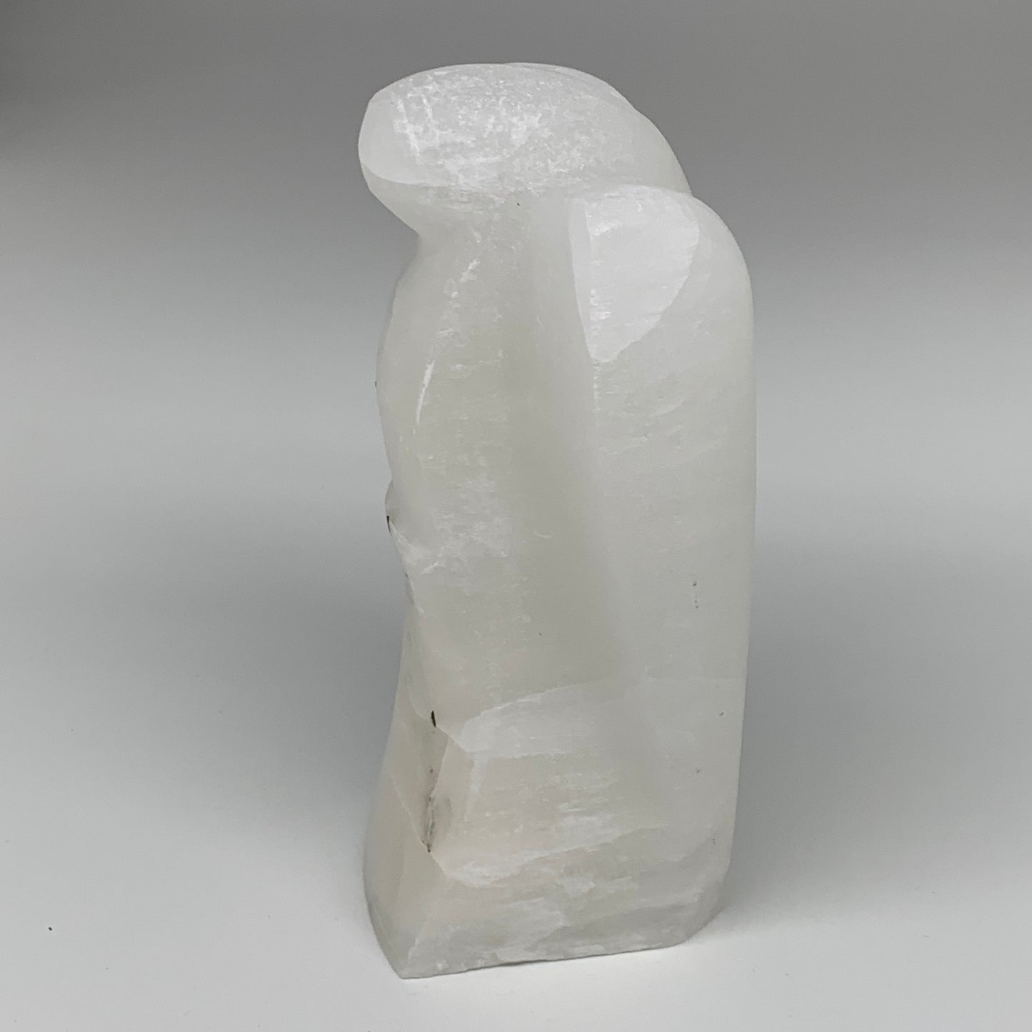 1288g, 7"x3.9"x2.8" White Selenite (Satin Spar) Angel Lamps @Morocco,B9463