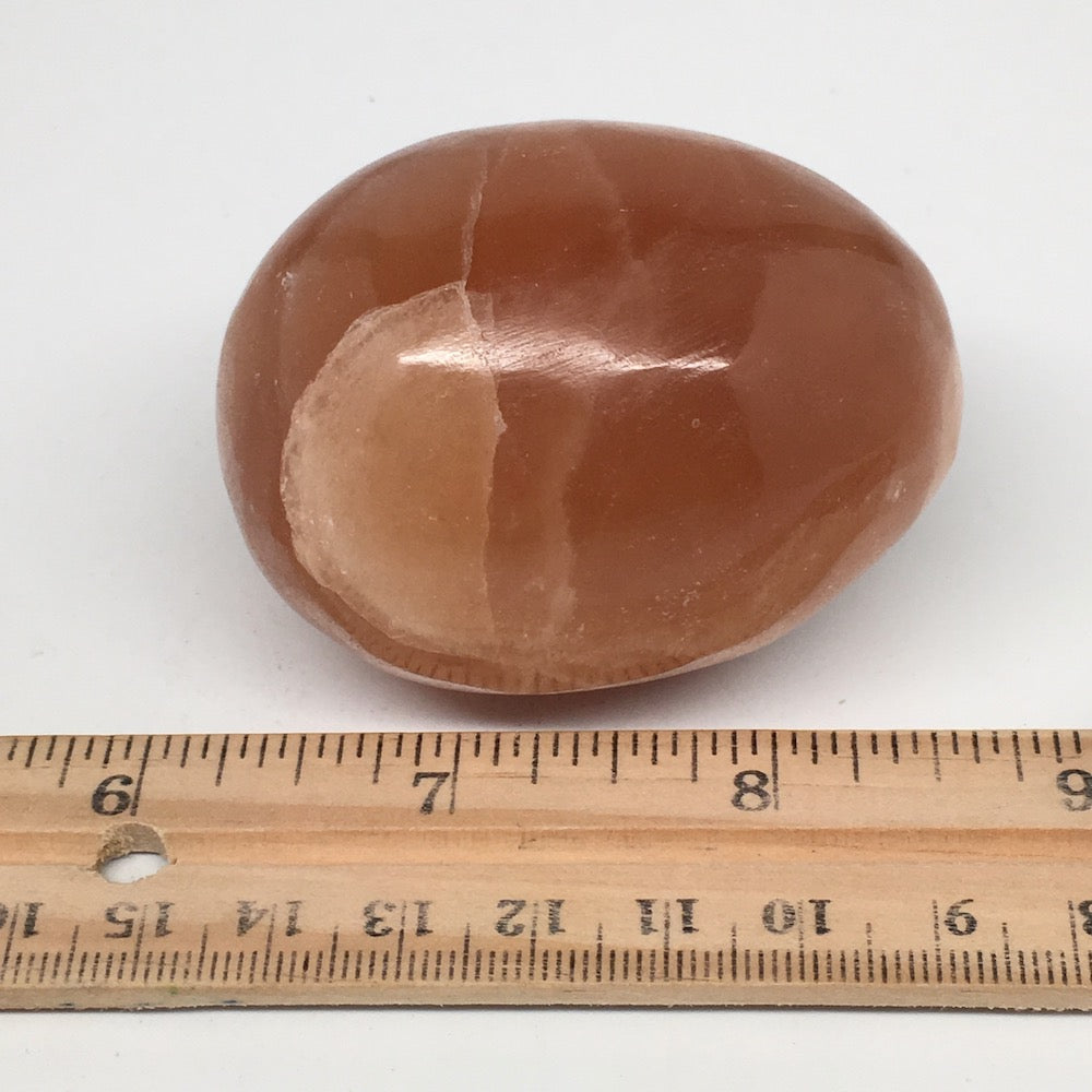 183.9g, 2.3"x1.8" Honey Color Onyx Polished Small Eggs from Morocco, MF3402