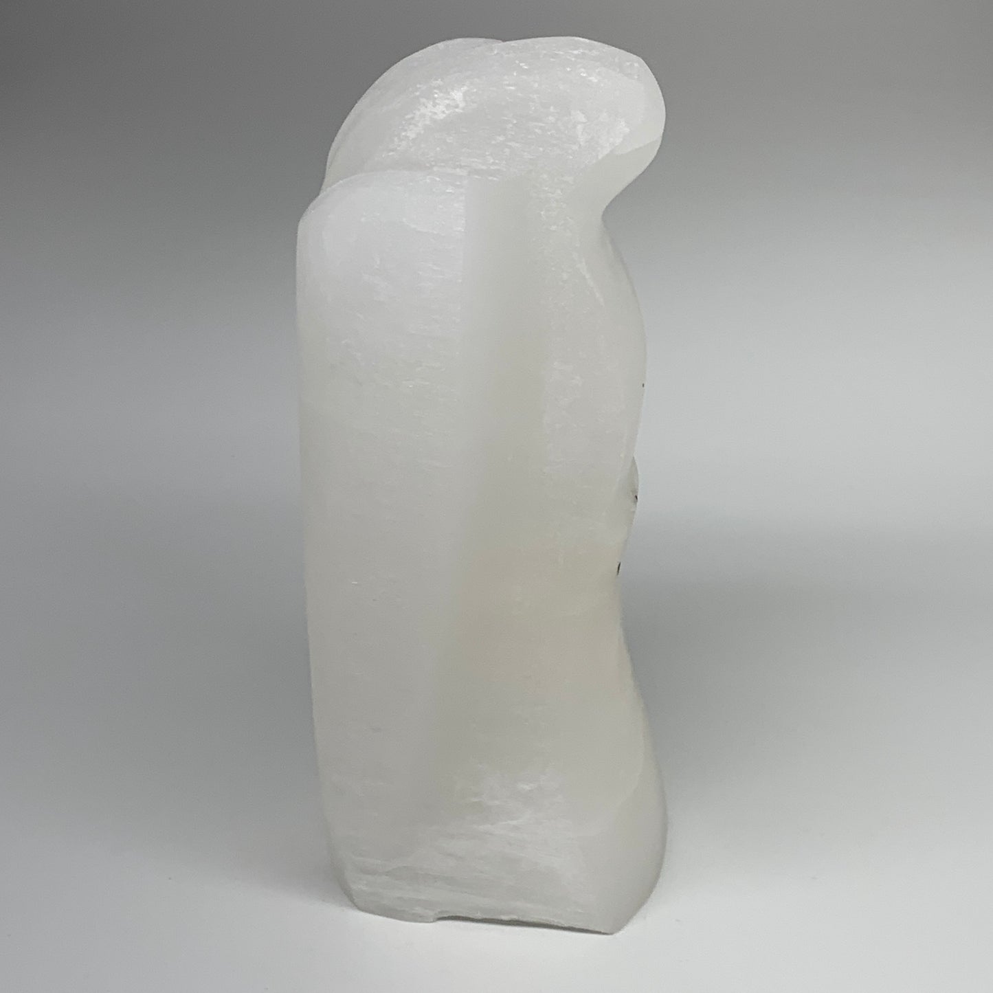 1288g, 7"x3.9"x2.8" White Selenite (Satin Spar) Angel Lamps @Morocco,B9463