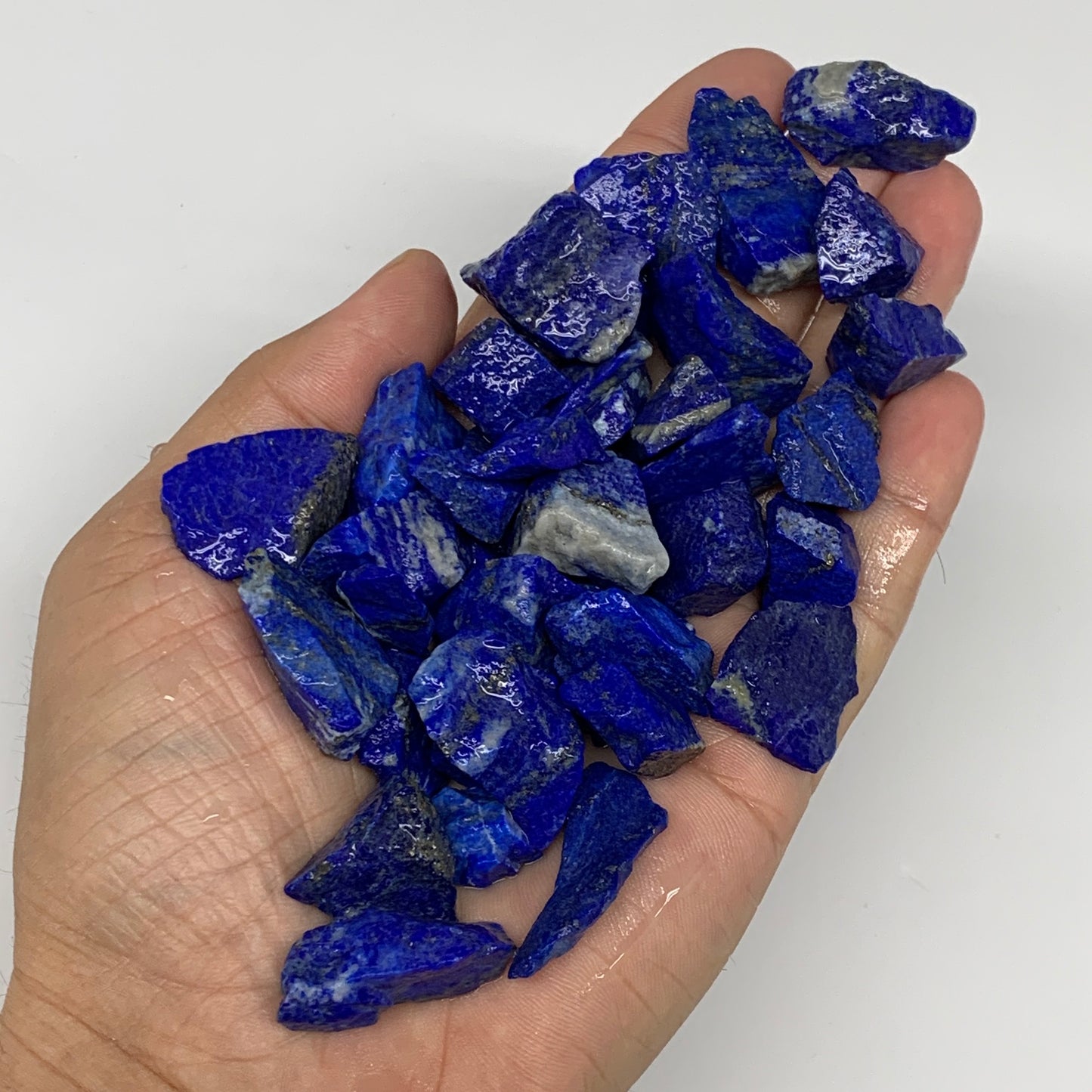 138.4g,38pcs,0.4"-1.2", Small Tiny Chips Rough Lapis Lazuli @Afghanistan,B11988