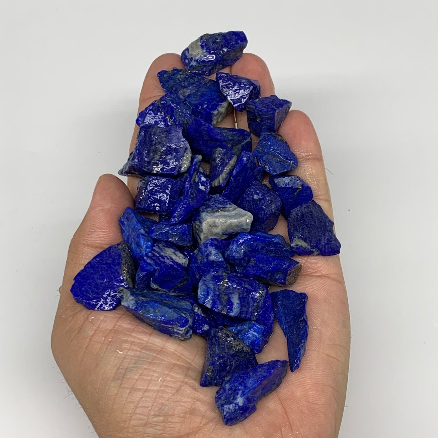 138.4g,38pcs,0.4"-1.2", Small Tiny Chips Rough Lapis Lazuli @Afghanistan,B11988