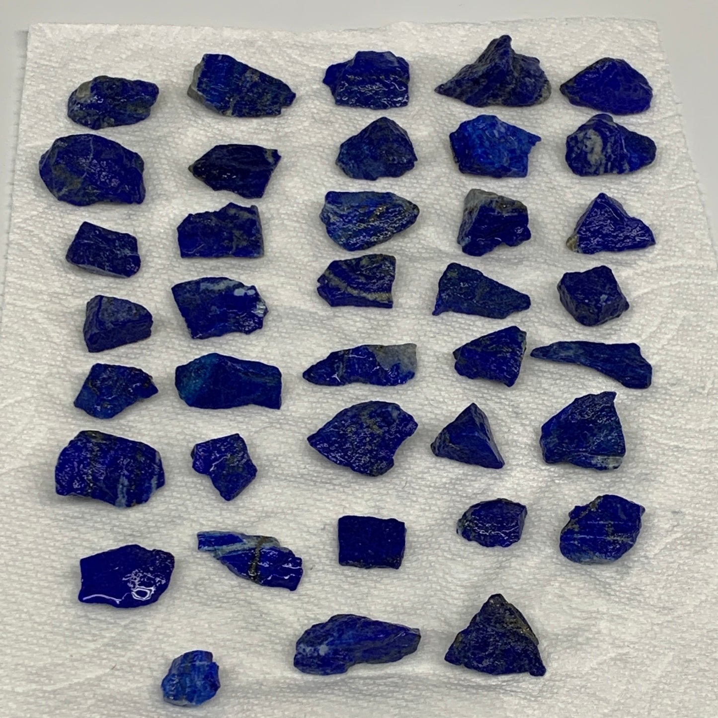 138.4g,38pcs,0.4"-1.2", Small Tiny Chips Rough Lapis Lazuli @Afghanistan,B11988