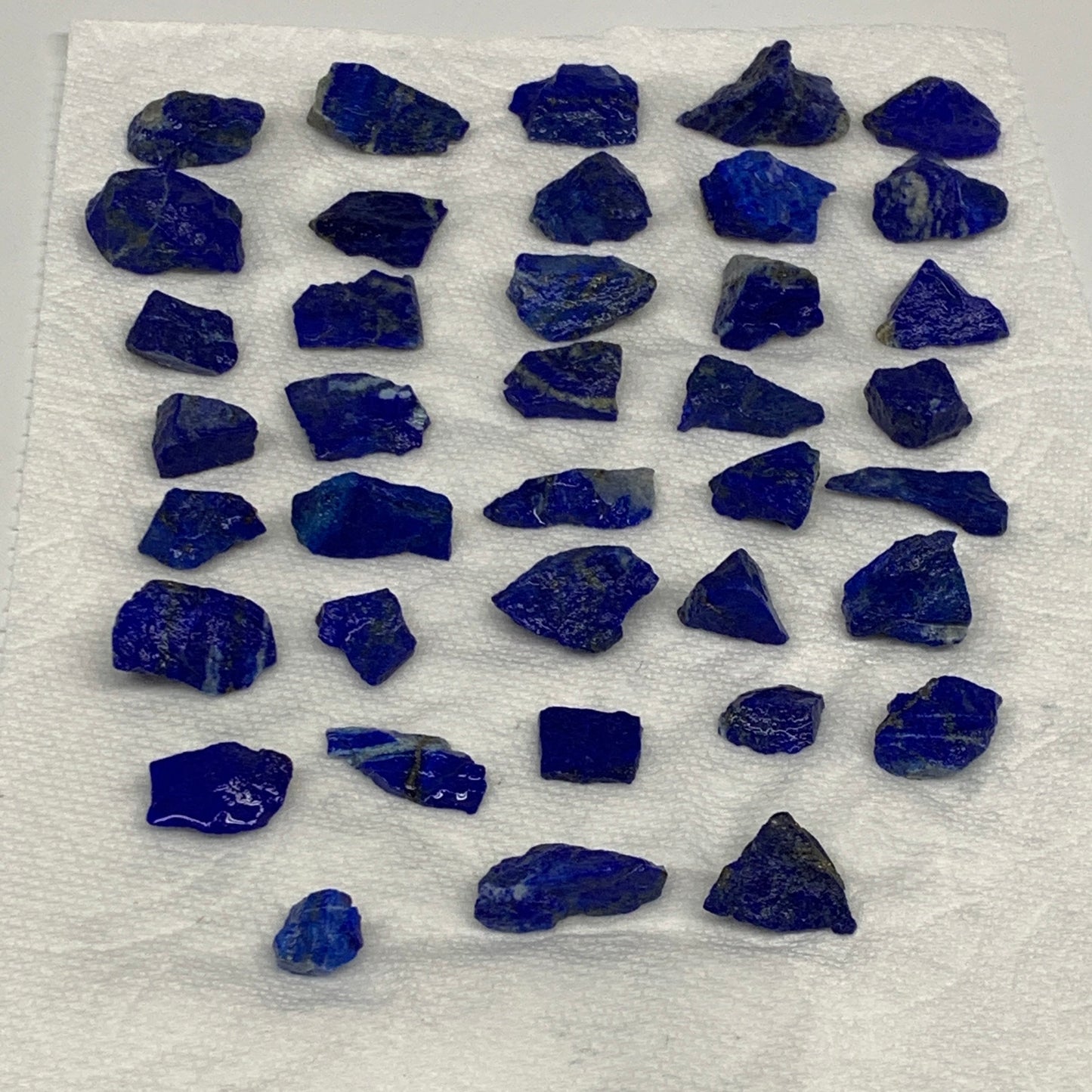 138.4g,38pcs,0.4"-1.2", Small Tiny Chips Rough Lapis Lazuli @Afghanistan,B11988