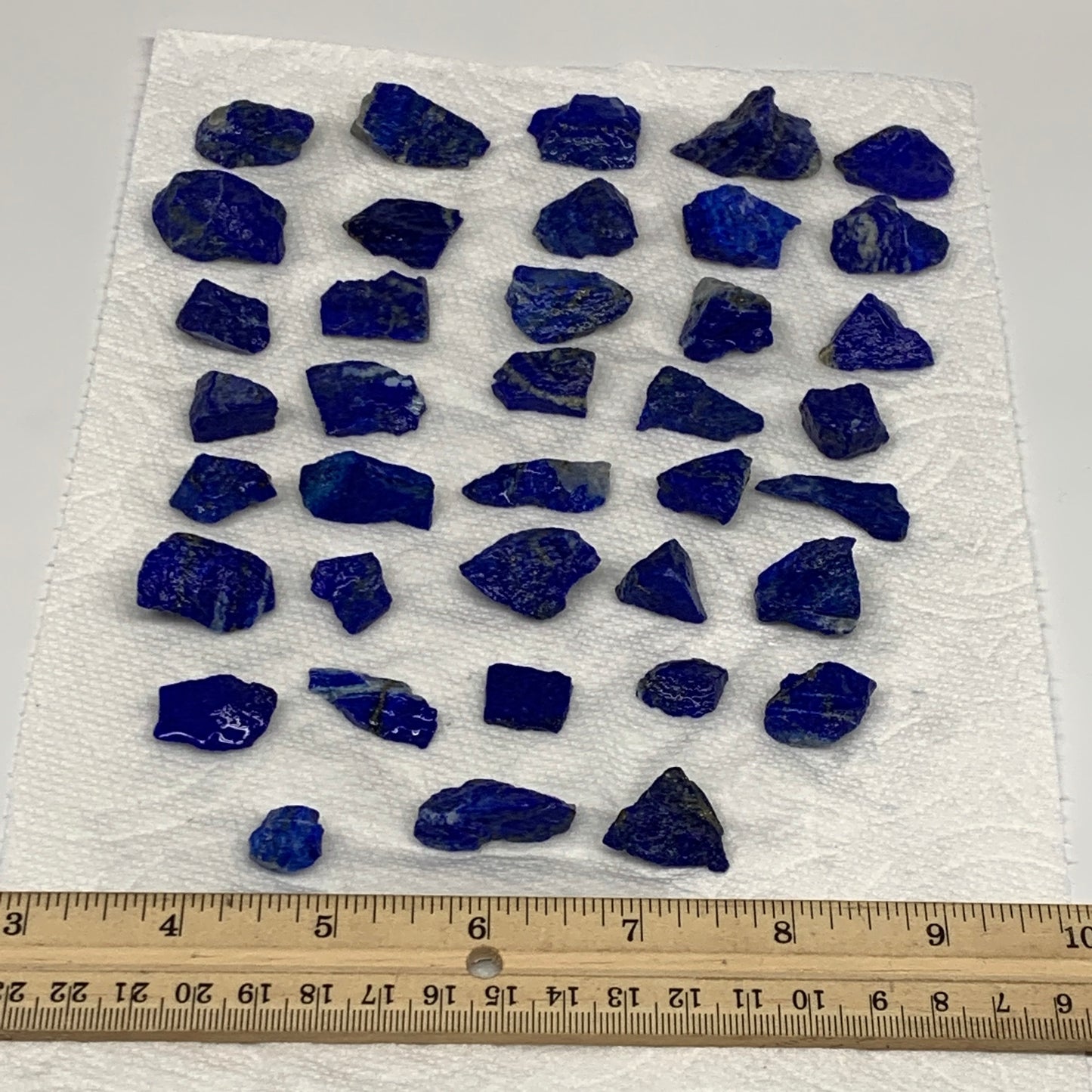 138.4g,38pcs,0.4"-1.2", Small Tiny Chips Rough Lapis Lazuli @Afghanistan,B11988