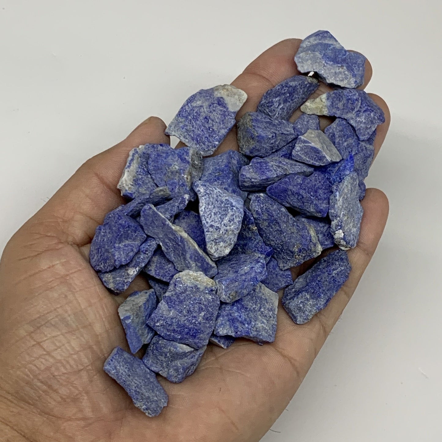 132.5g,37pcs,0.6"-1.3", Small Tiny Chips Rough Lapis Lazuli @Afghanistan,B11990