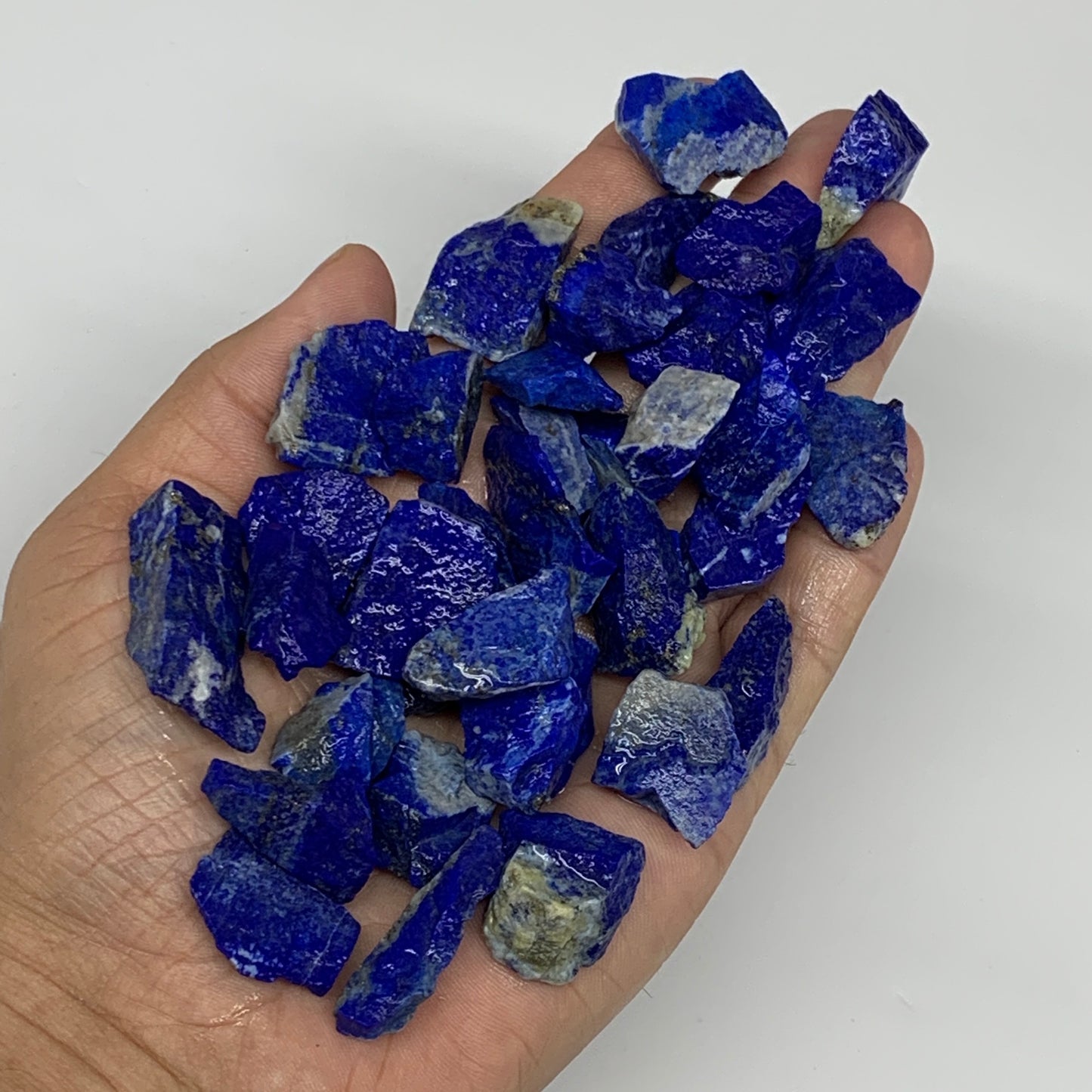 132.5g,37pcs,0.6"-1.3", Small Tiny Chips Rough Lapis Lazuli @Afghanistan,B11990