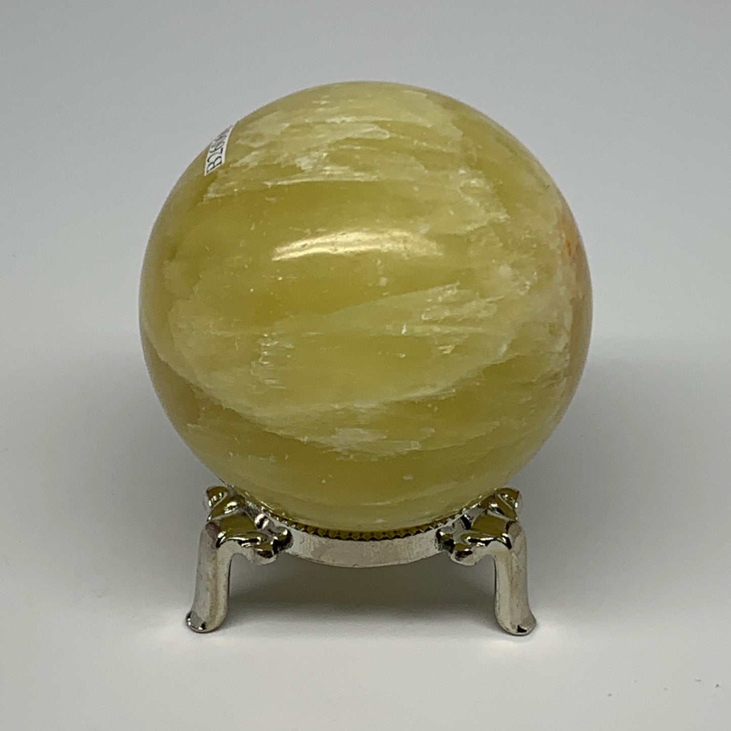 1.03 lbs,2.7"(67mm) Lemon Calcite Sphere Gemstone,Healing Crystal,B26060