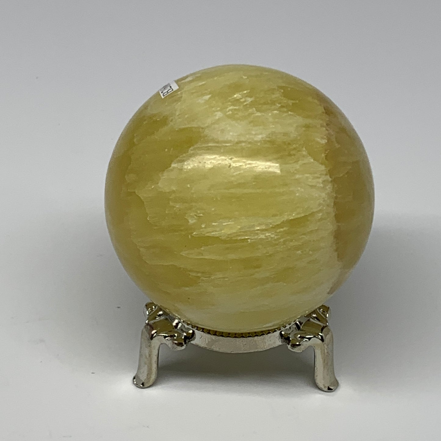 1.08 lbs,2.7"(68mm) Lemon Calcite Sphere Gemstone,Healing Crystal,B26061