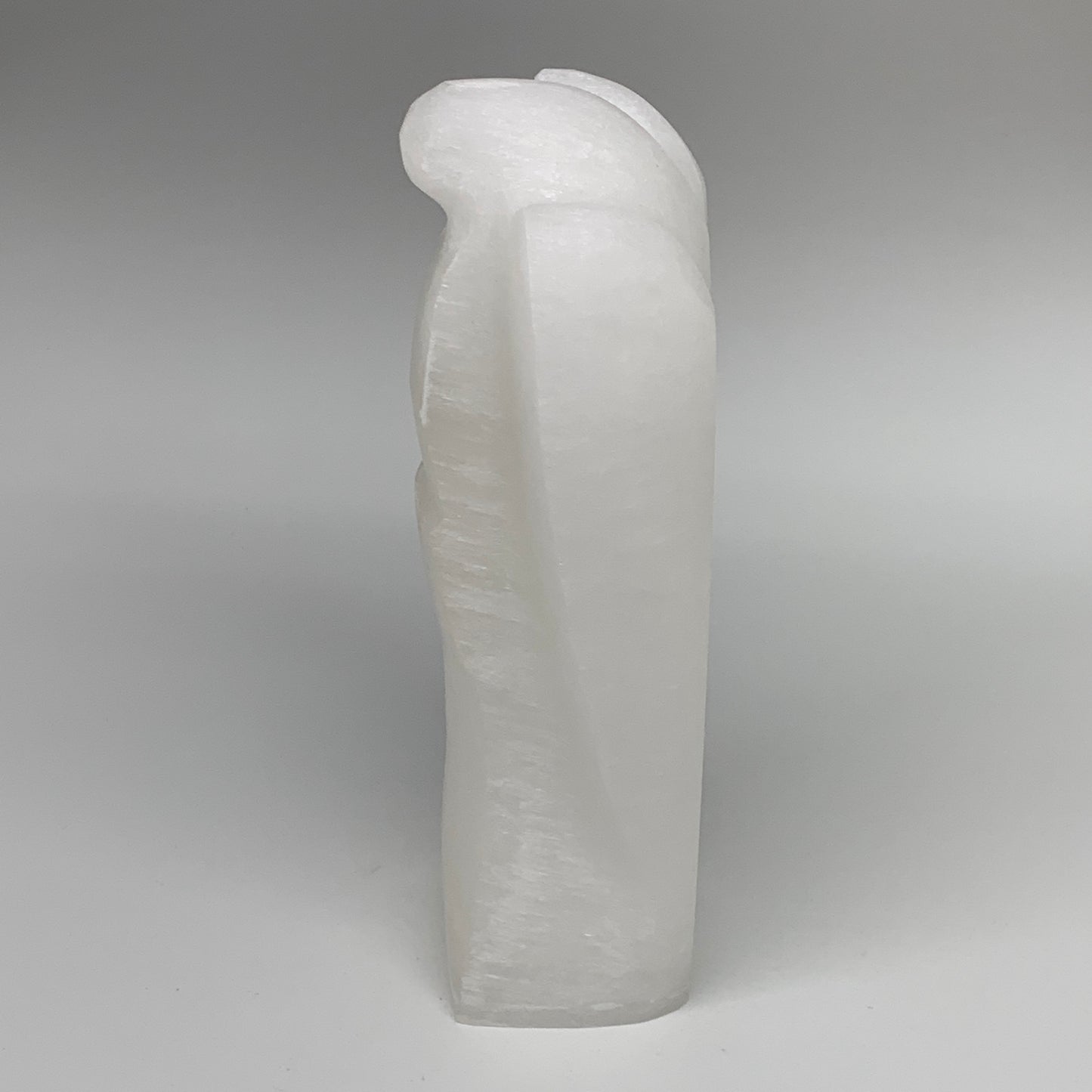 1002g, 7"x3.6"x2.1" White Selenite (Satin Spar) Angel Lamps @Morocco,B9472