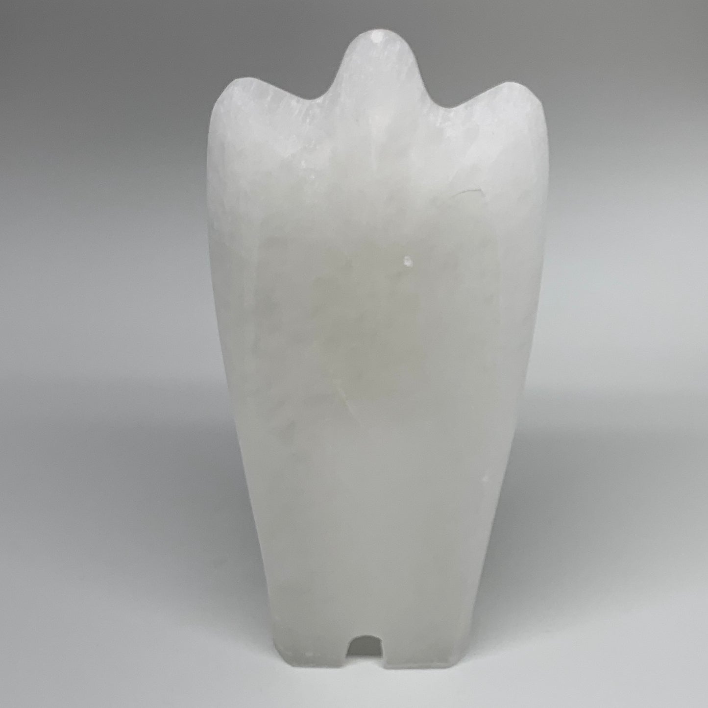 1002g, 7"x3.6"x2.1" White Selenite (Satin Spar) Angel Lamps @Morocco,B9472