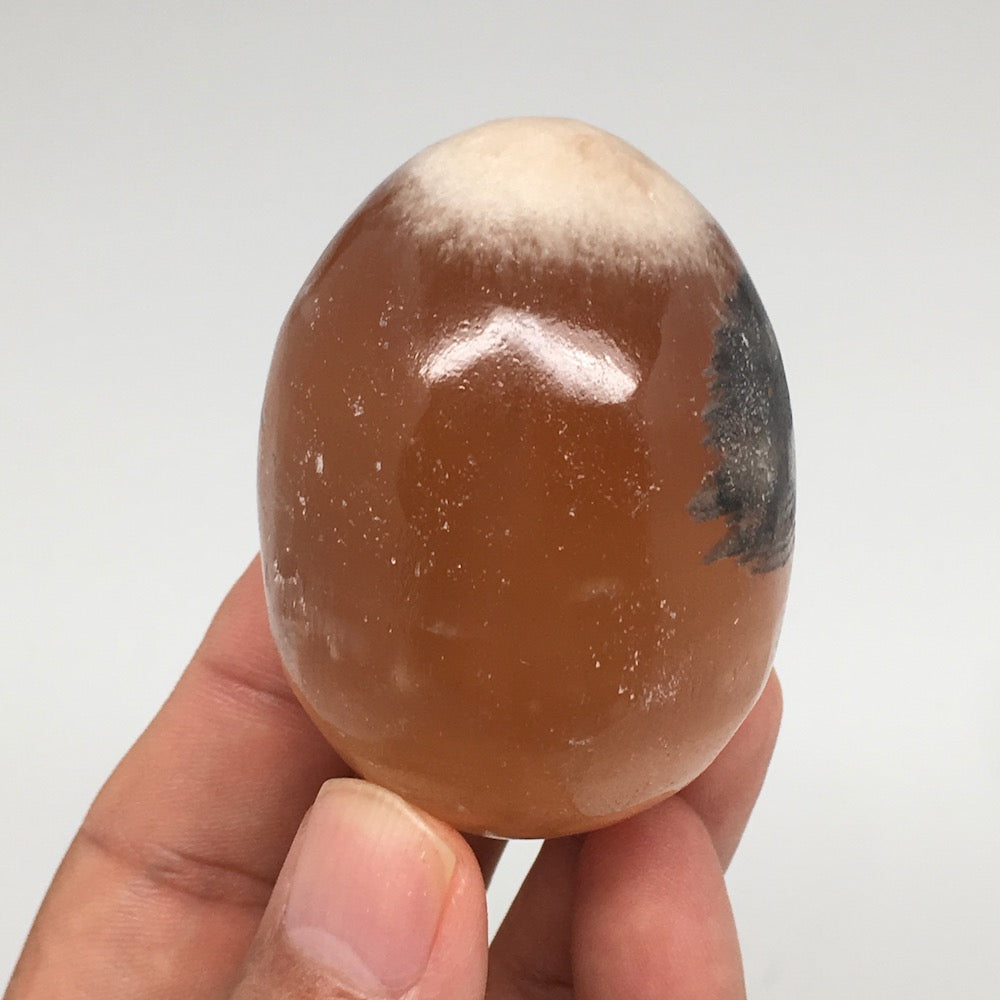 146.1g, 2.2"x1.7" Honey Color Onyx Polished Small Eggs from Morocco, MF3388