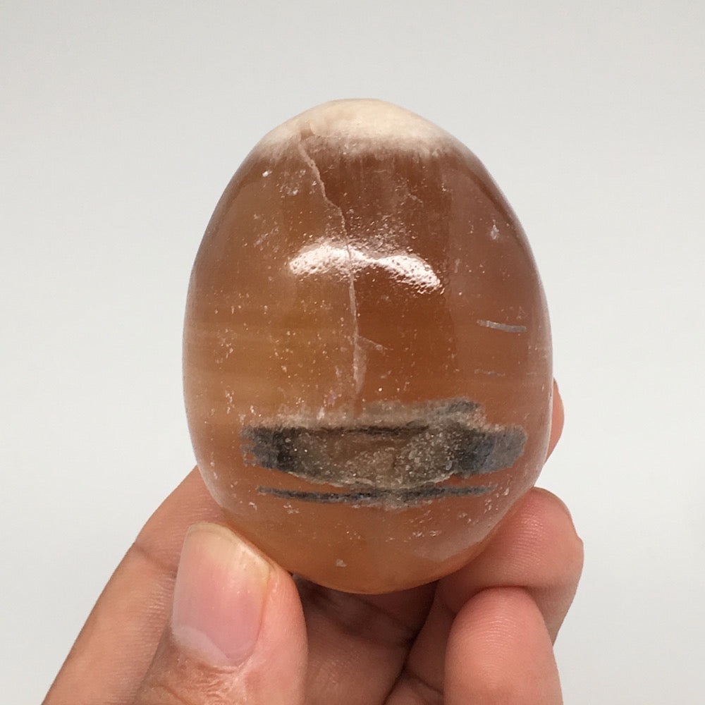 146.1g, 2.2"x1.7" Honey Color Onyx Polished Small Eggs from Morocco, MF3388