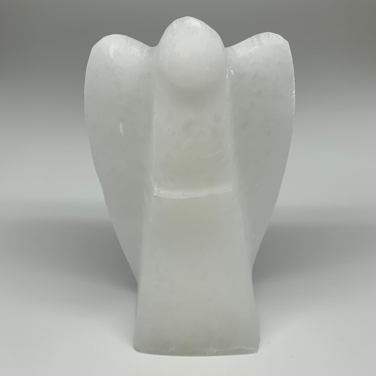 1324g, 7"x4.1"x2.5" White Selenite (Satin Spar) Angel Lamps @Morocco,B9473