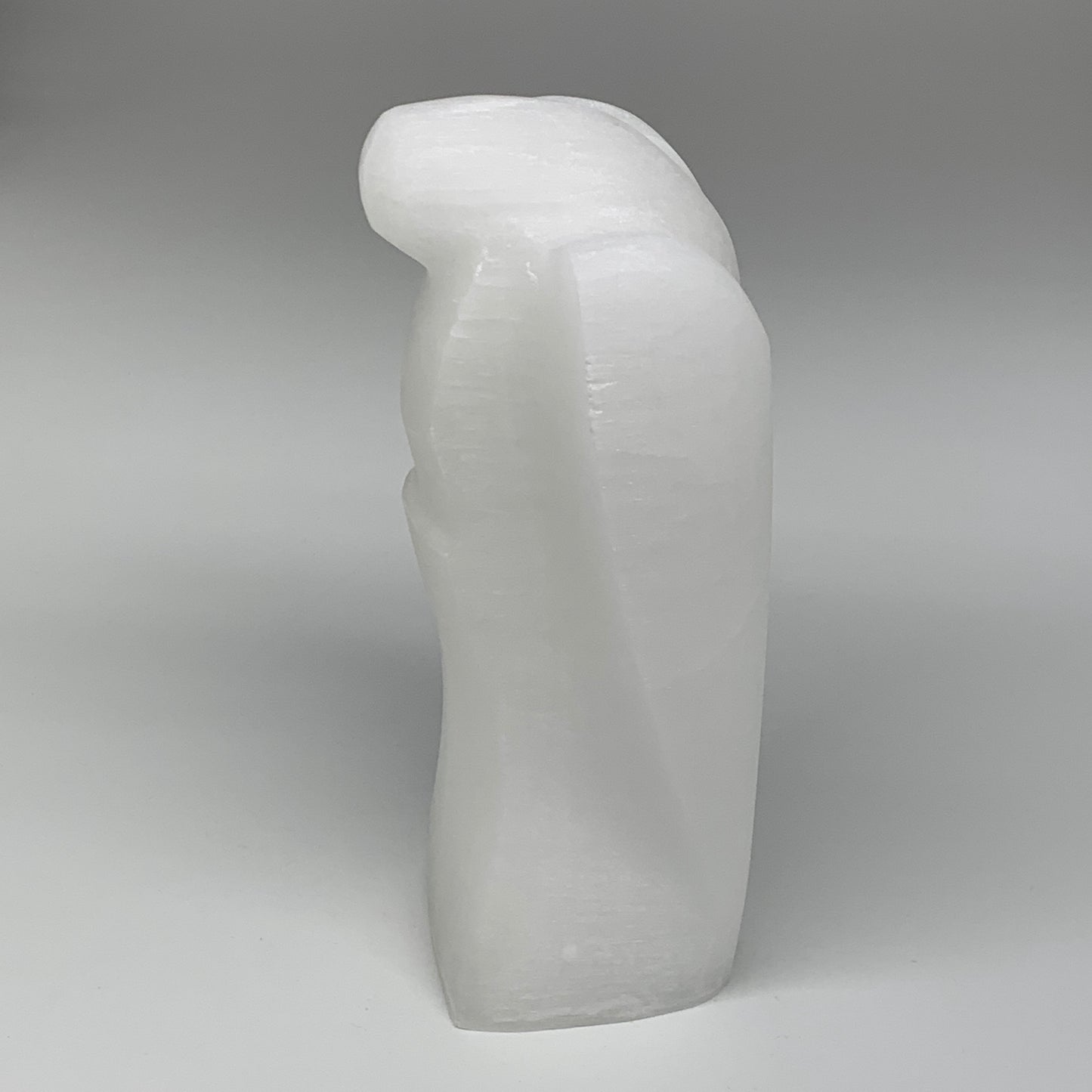 1324g, 7"x4.1"x2.5" White Selenite (Satin Spar) Angel Lamps @Morocco,B9473