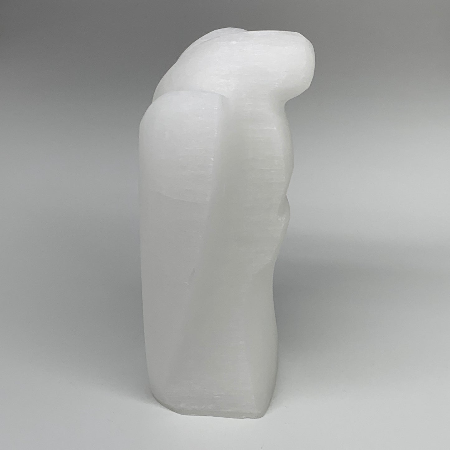 1324g, 7"x4.1"x2.5" White Selenite (Satin Spar) Angel Lamps @Morocco,B9473