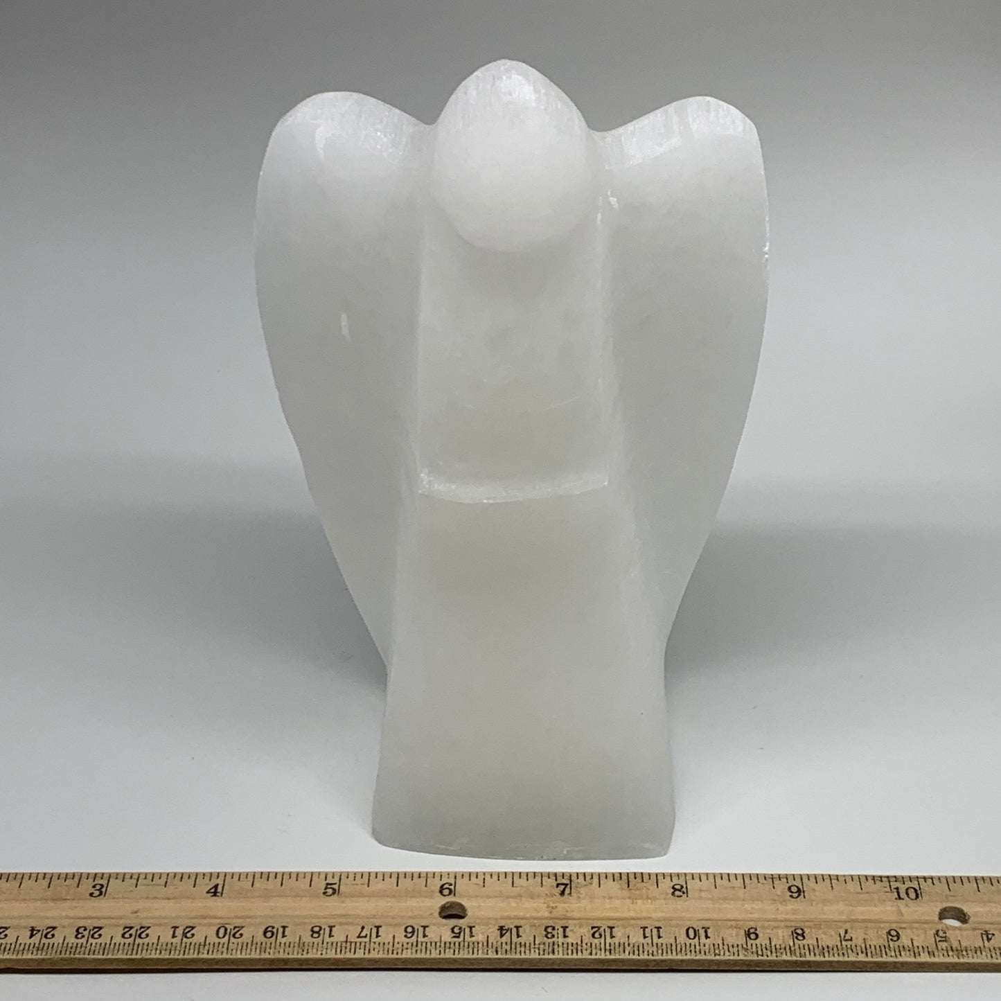 1324g, 7"x4.1"x2.5" White Selenite (Satin Spar) Angel Lamps @Morocco,B9473