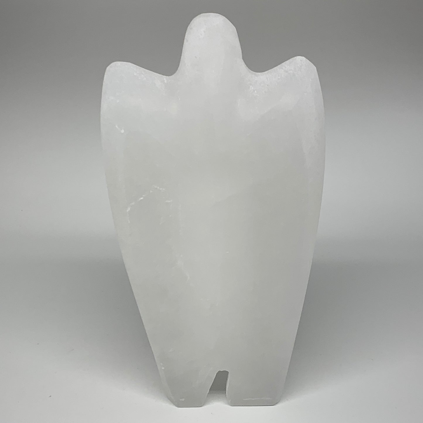 904g,7"x3.9"x1.9" White Selenite (Satin Spar) Angel Lamps @Morocco,B9478