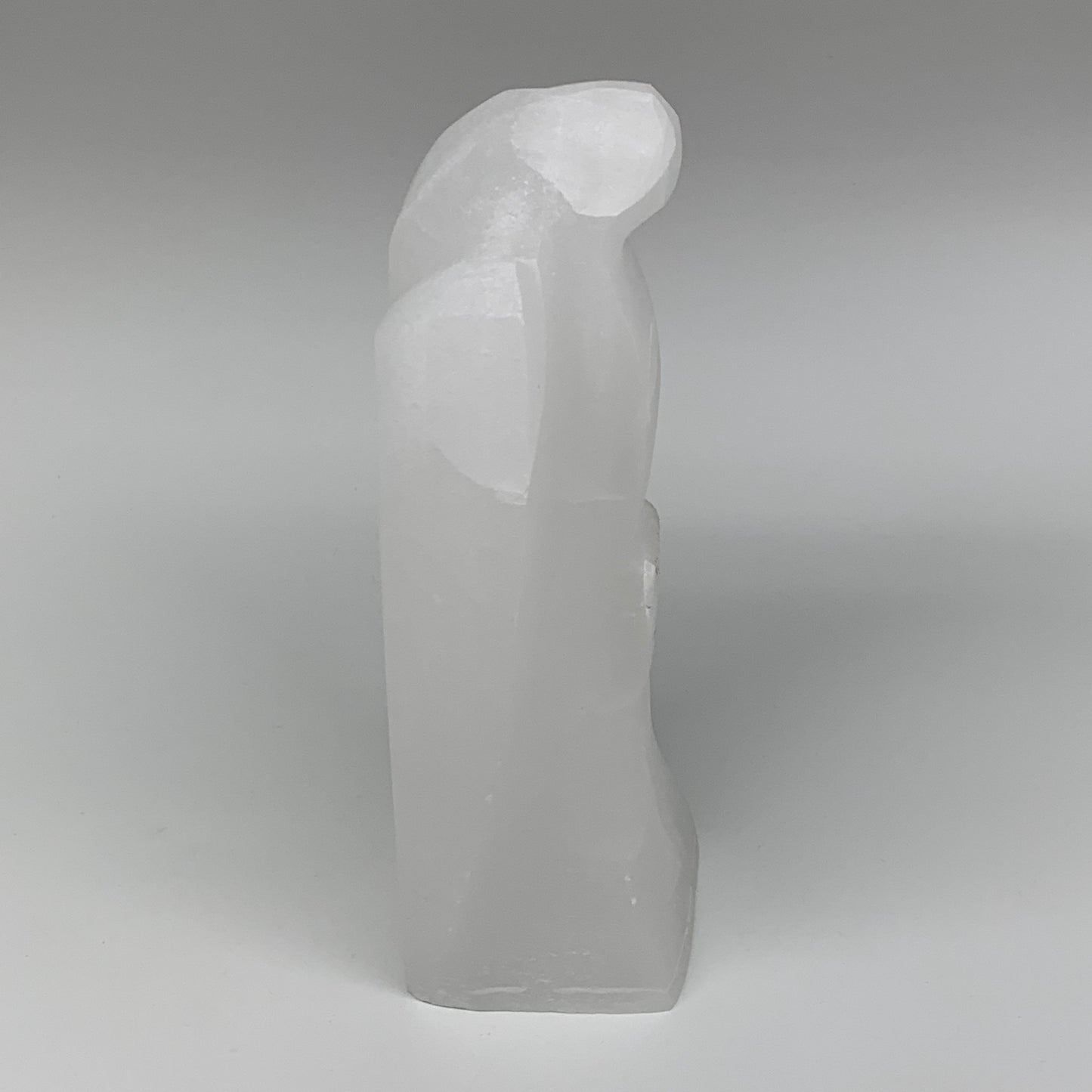 904g,7"x3.9"x1.9" White Selenite (Satin Spar) Angel Lamps @Morocco,B9478