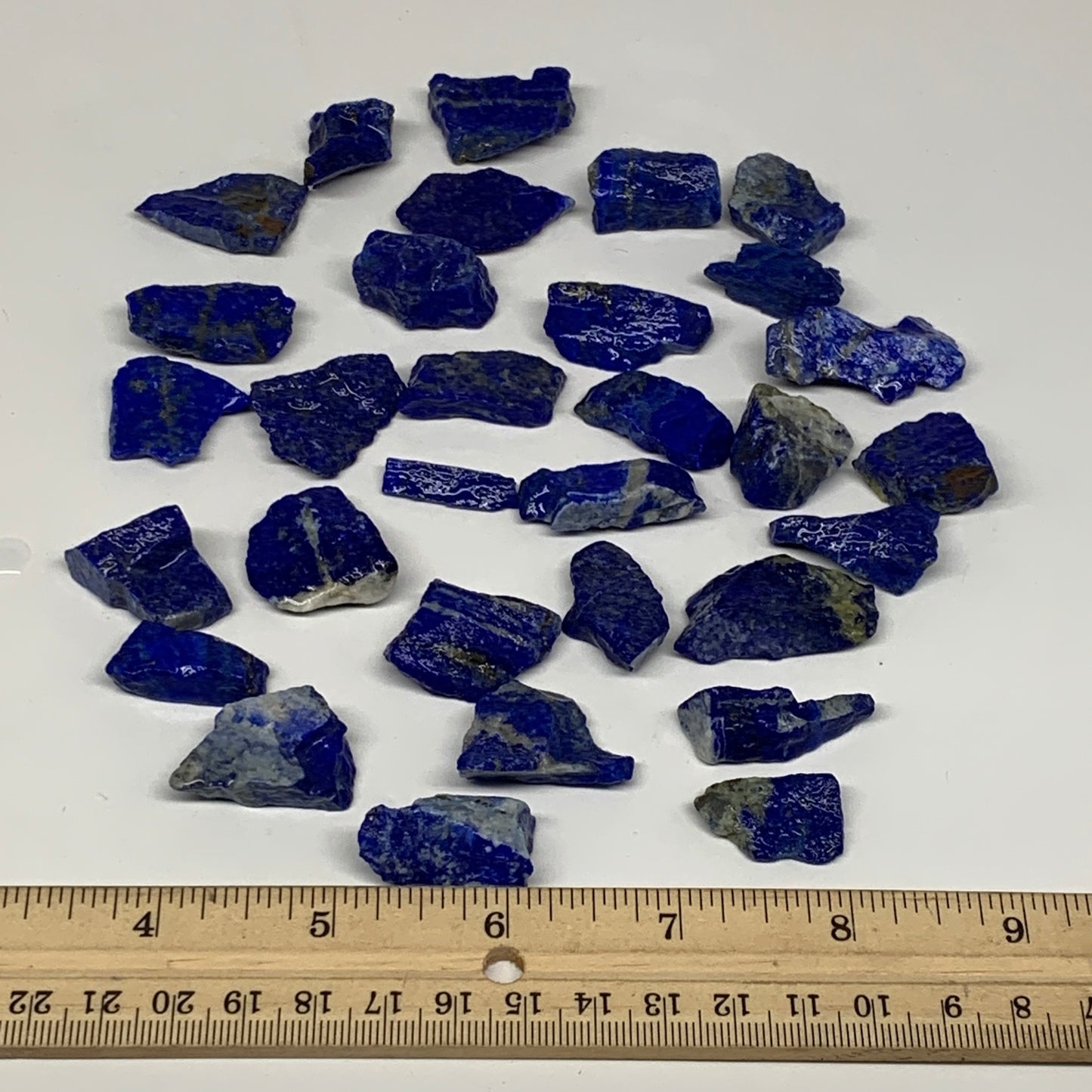 137.2g,31pcs,0.8"-1.3", Small Tiny Chips Rough Lapis Lazuli @Afghanistan,B12005