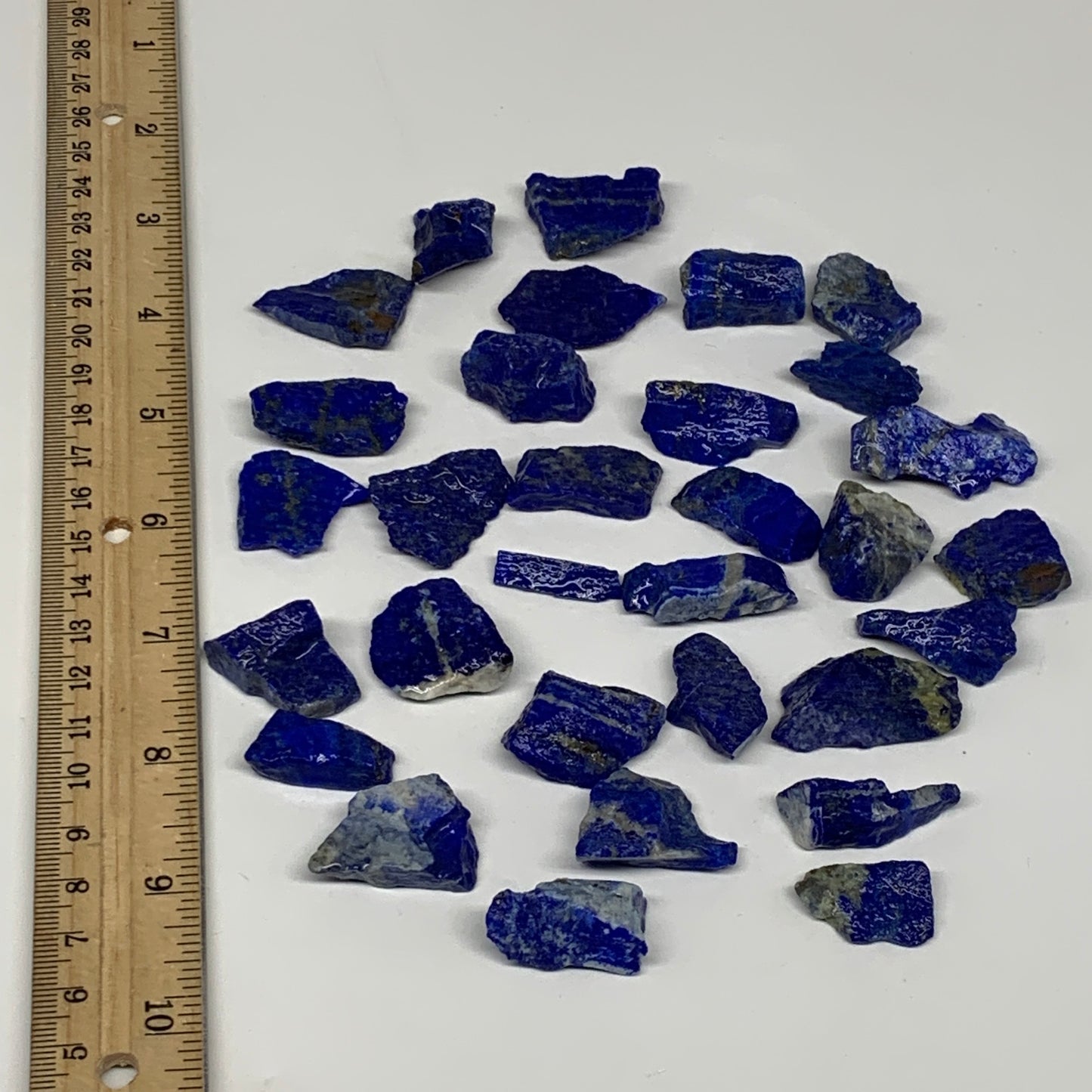 137.2g,31pcs,0.8"-1.3", Small Tiny Chips Rough Lapis Lazuli @Afghanistan,B12005