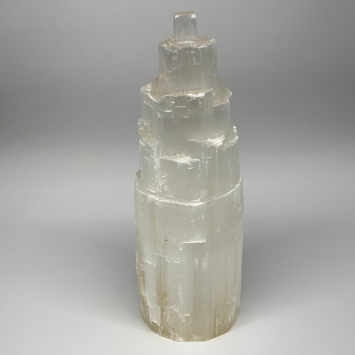 4.5 lb,10"x3.3" Rough Selenite (Satin Spar) Lamp Tower W/Chord, B9484