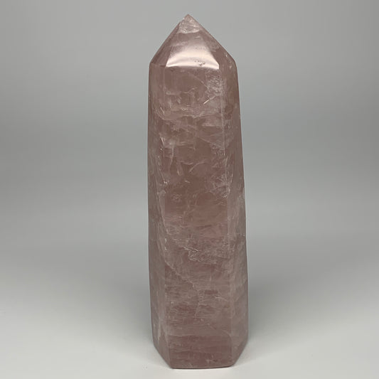 2480g,10.7"x3.1"x3.1" Rose Quartz Tower Obelisk Point Crystal @Madagascar,B18408