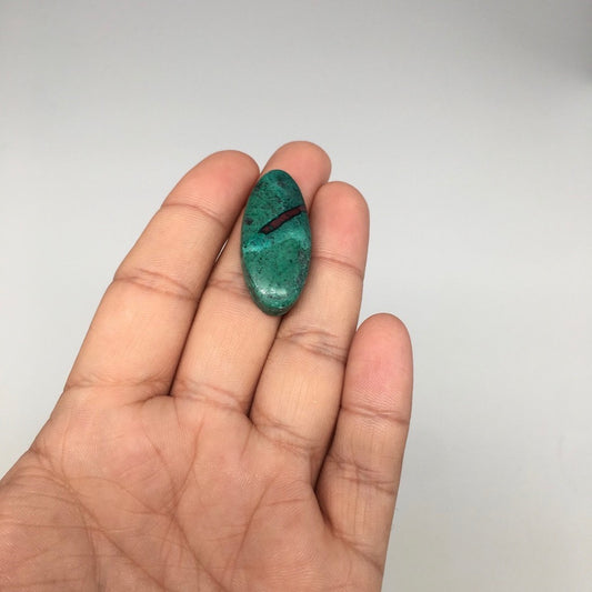 6.5g, 1.3"x 0.6" Sonora Sunset Chrysocolla Cuprite Cabochon from Mexico,SC254