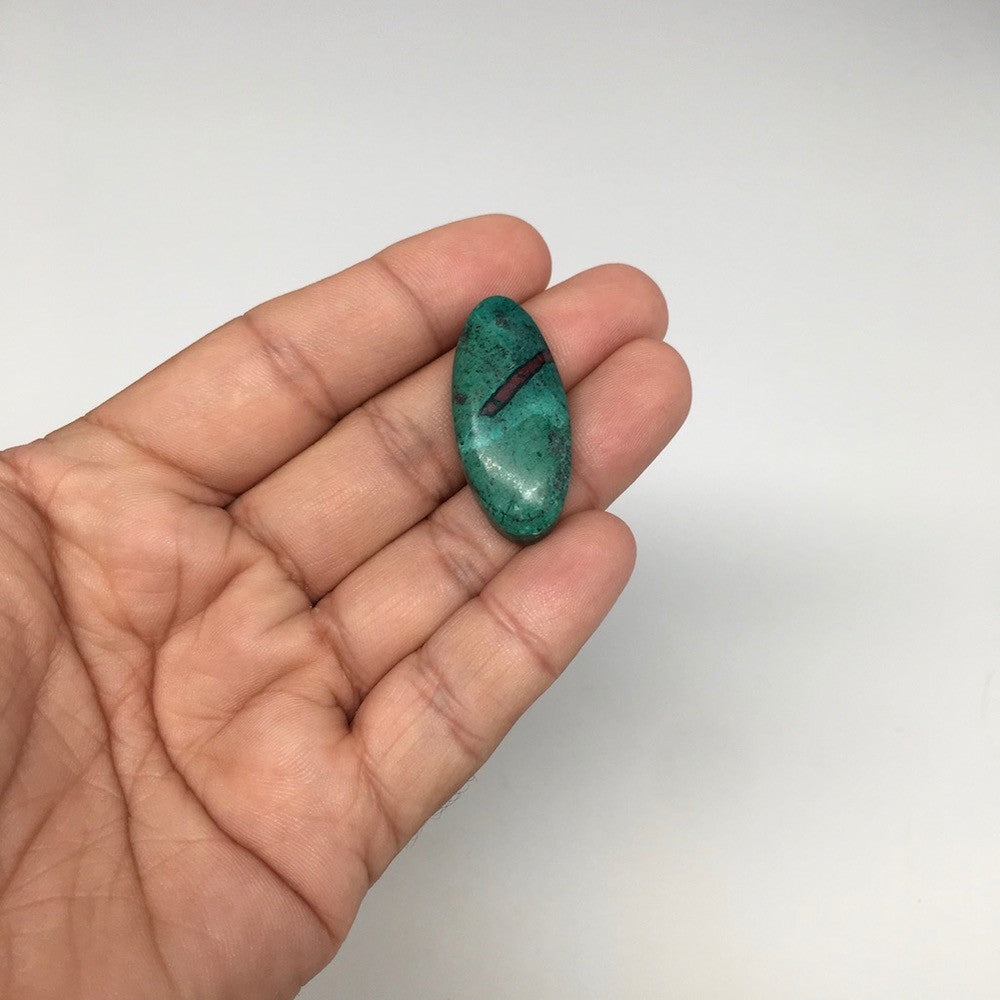 6.5g, 1.3"x 0.6" Sonora Sunset Chrysocolla Cuprite Cabochon from Mexico,SC254