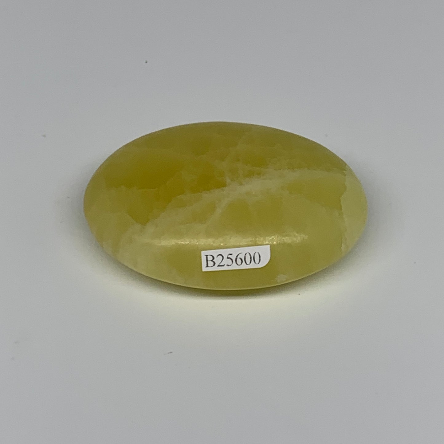 128g, 2.8"x1.9"x1", Lemon Calcite Palm-Stone Crystal Polished @Pakistan,B25600