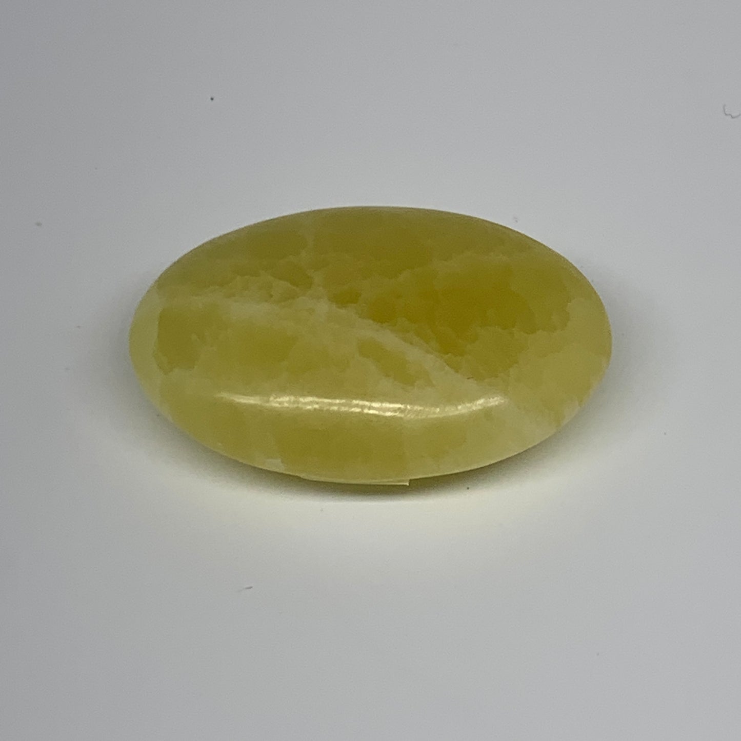 128g, 2.8"x1.9"x1", Lemon Calcite Palm-Stone Crystal Polished @Pakistan,B25600