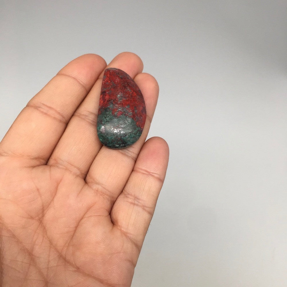 11.3g, 1.5"x 0.8" Sonora Sunset Chrysocolla Cuprite Cabochon from Mexico,SC258