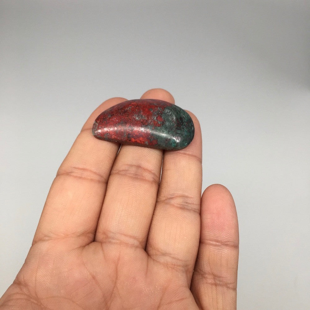 11.3g, 1.5"x 0.8" Sonora Sunset Chrysocolla Cuprite Cabochon from Mexico,SC258