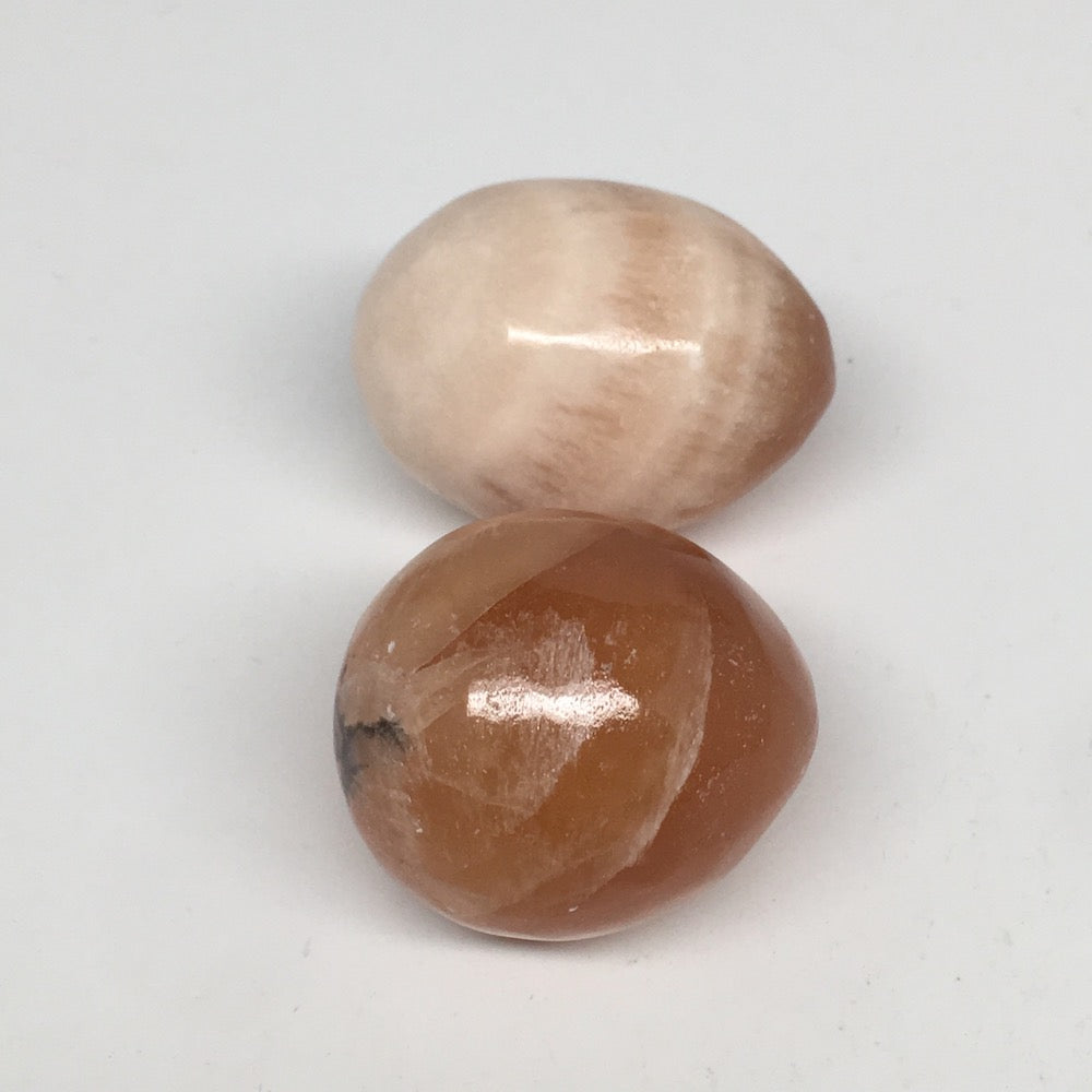 2pcs,172.9g, 1.7"- 1.9” Honey Color Onyx Polished Small Eggs @Morocco, MF3345