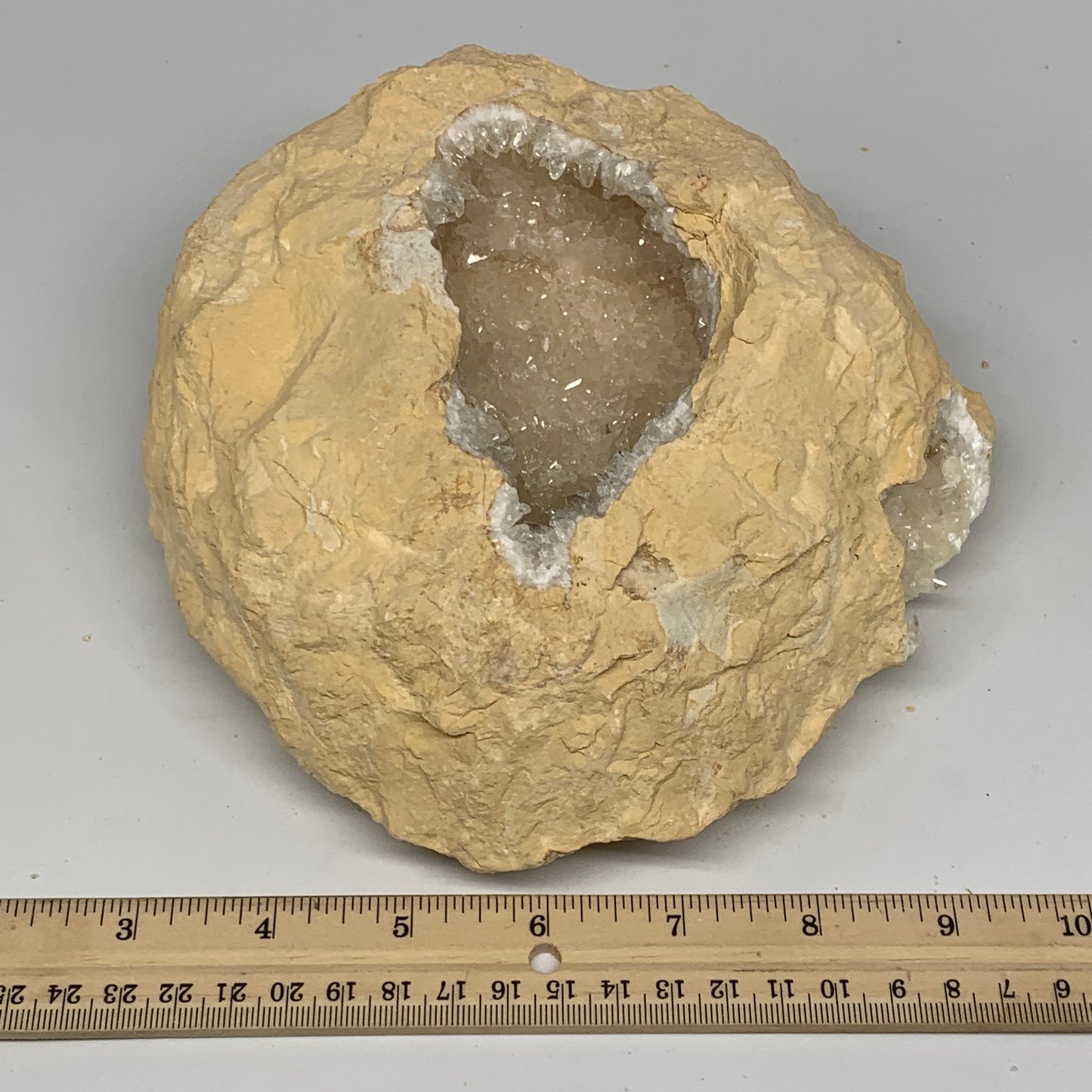 4.79 lbs, 7.5"x7"x3", Natural Calcite Geode Mineral Specimens @Morocco, B11180