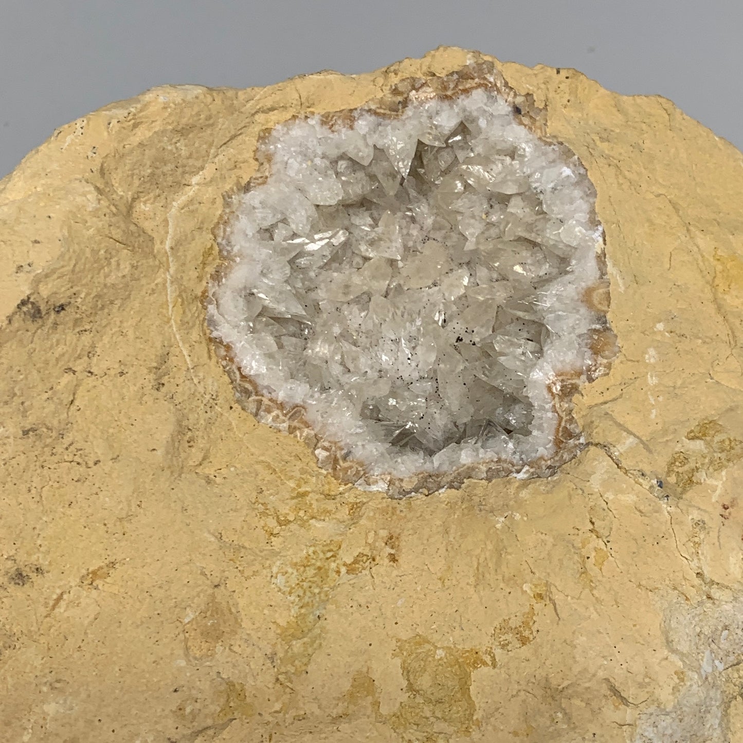 3.22 lbs, 7"x6.25"x2.2", Natural Calcite Geode Mineral Specimens @Morocco, B1117