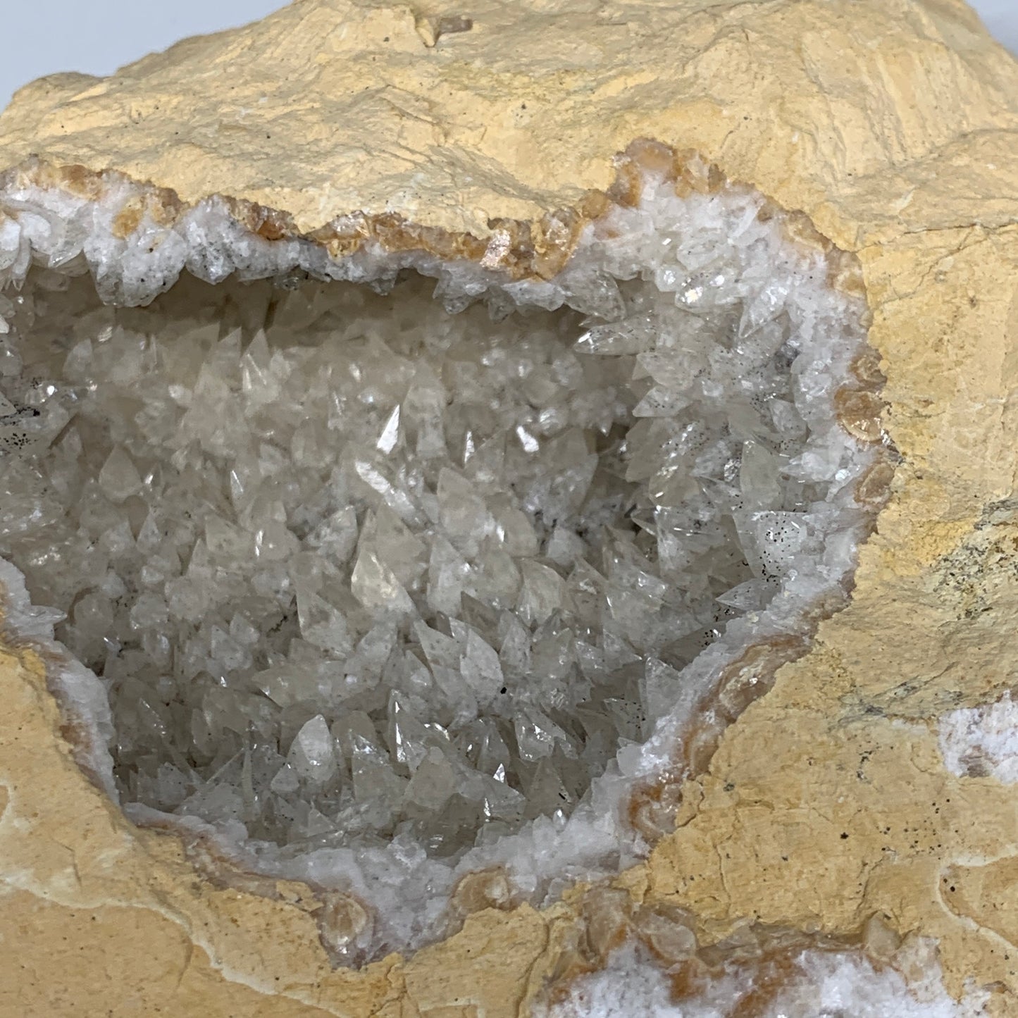 3.22 lbs, 7"x6.25"x2.2", Natural Calcite Geode Mineral Specimens @Morocco, B1117