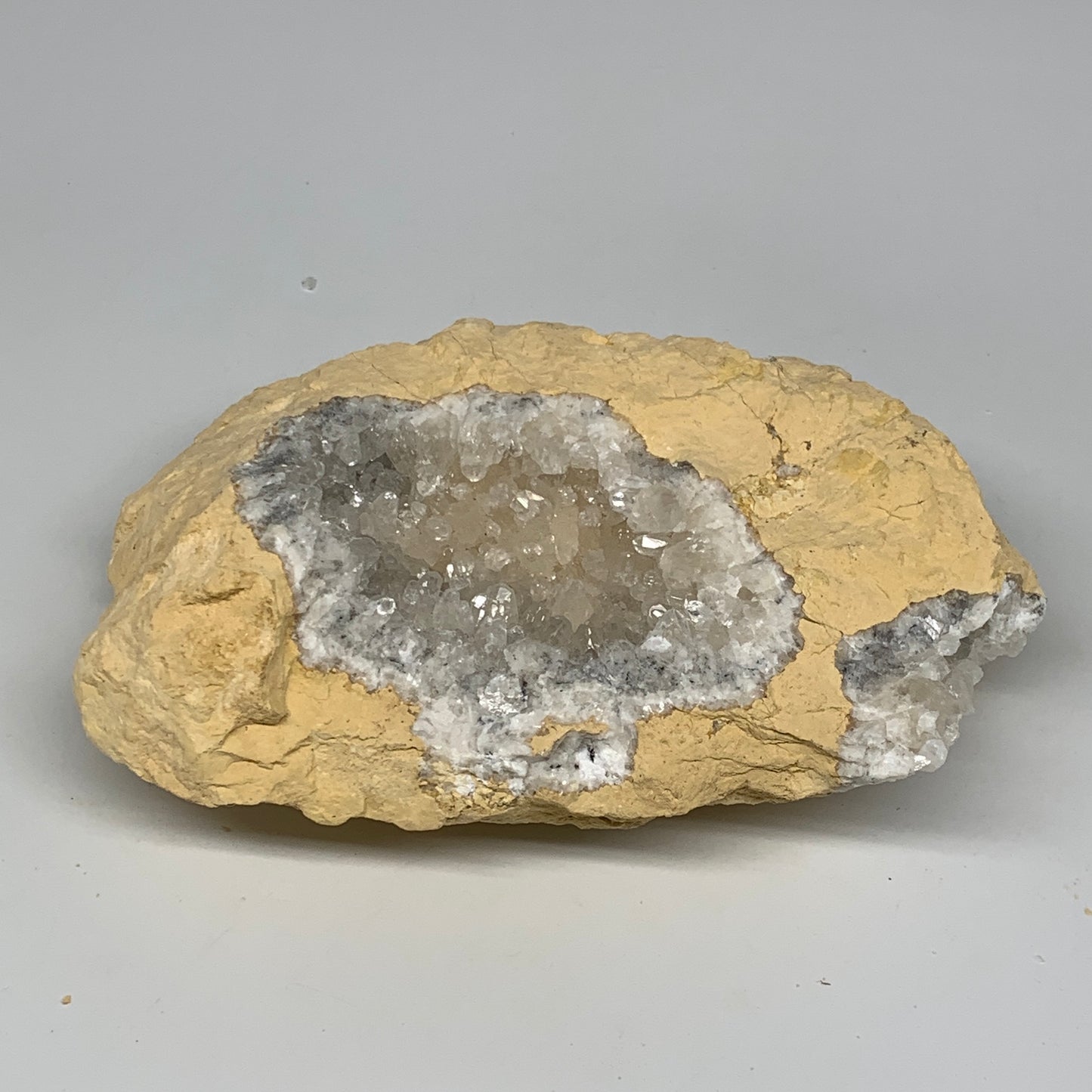 3.51 lbs, 7.5"x5.3"x2.1", Huge Calcite Geode Mineral Specimens @Morocco, B11175