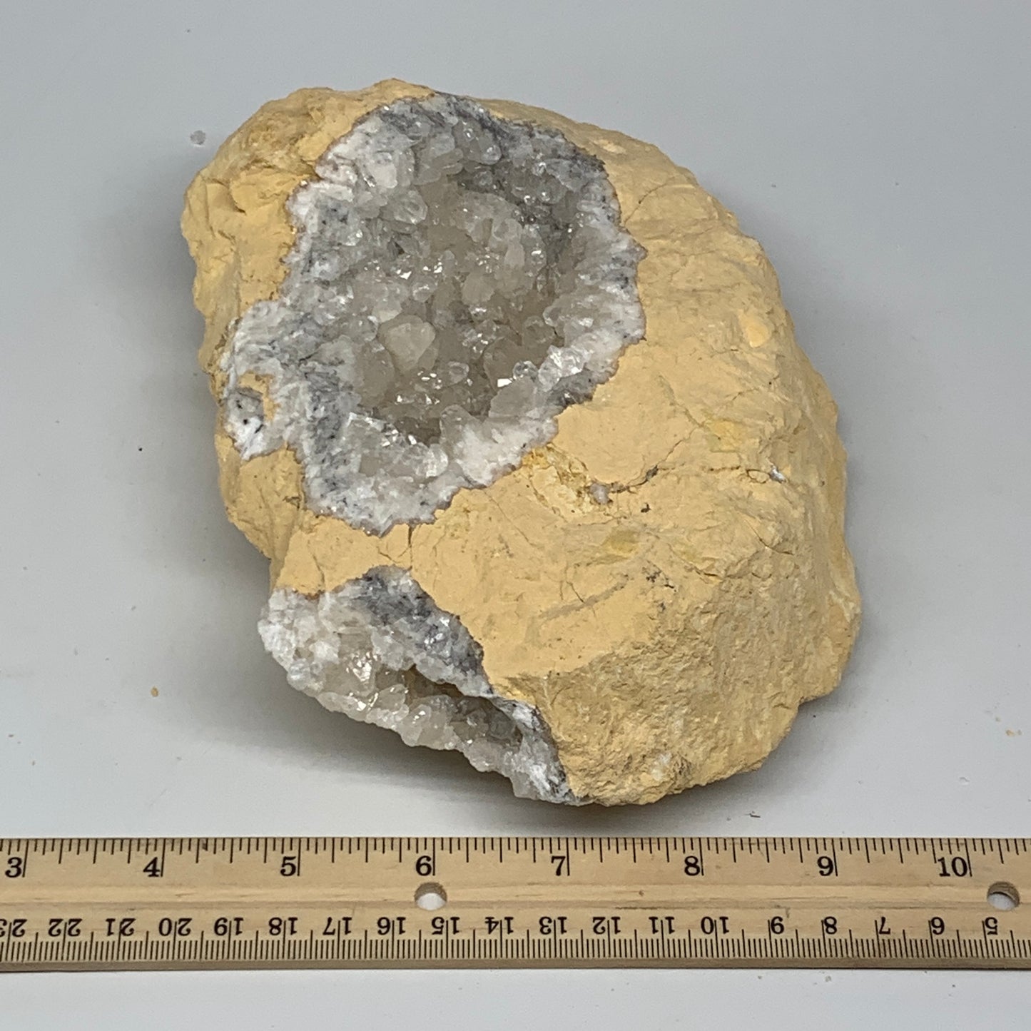 3.51 lbs, 7.5"x5.3"x2.1", Huge Calcite Geode Mineral Specimens @Morocco, B11175