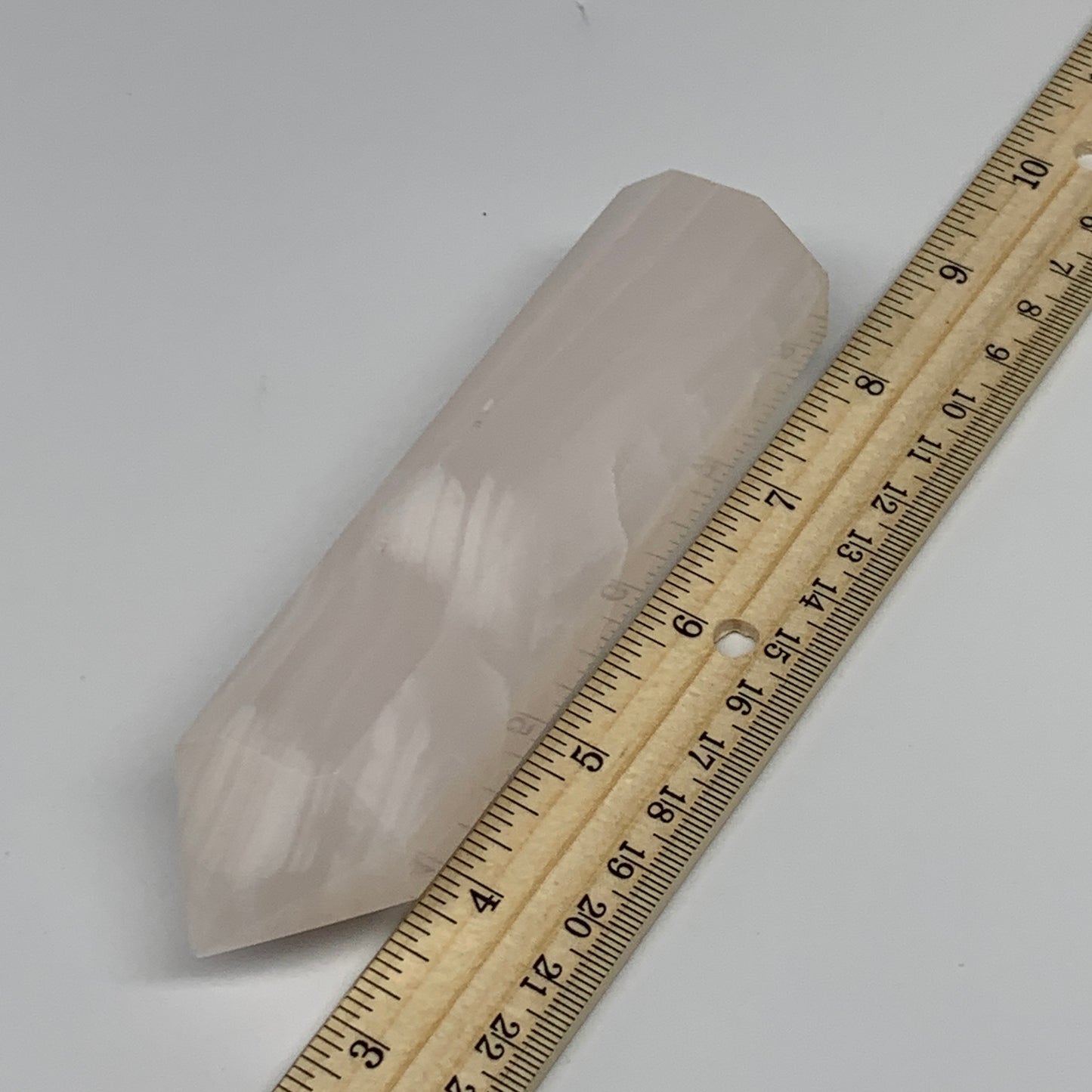 297.5g, 5.2"x1.4"  Pink Calcite Point Tower Obelisk Crystal, B23283