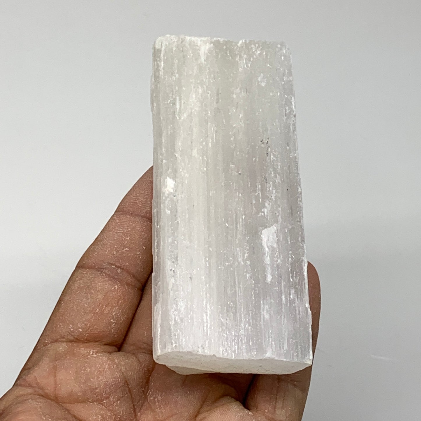 112.8g,4"x1.6"x0.7"Natural Rough Solid Selenite Crystal Blade Wand Stick,F3280