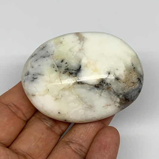 83.3g, 2.5"x1.8"x1" Dendrite Oapl Palm-Stone Reiki Energy Crystal Reiki, B16907