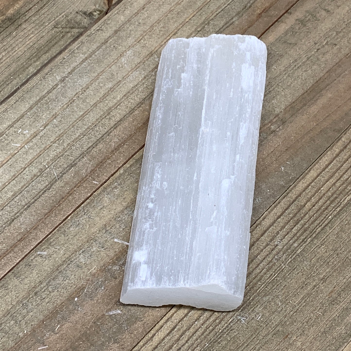 112.8g,4"x1.6"x0.7"Natural Rough Solid Selenite Crystal Blade Wand Stick,F3280