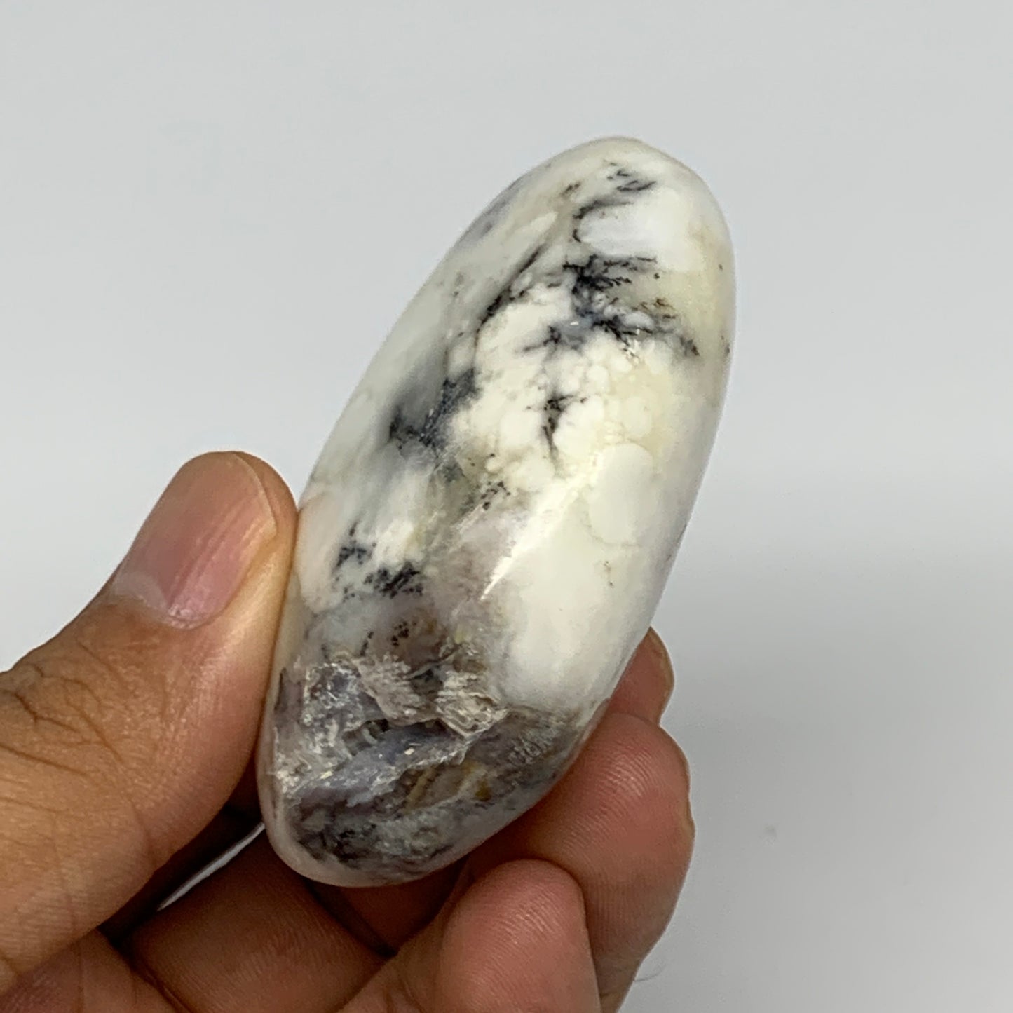 83.3g, 2.5"x1.8"x1" Dendrite Oapl Palm-Stone Reiki Energy Crystal Reiki, B16907