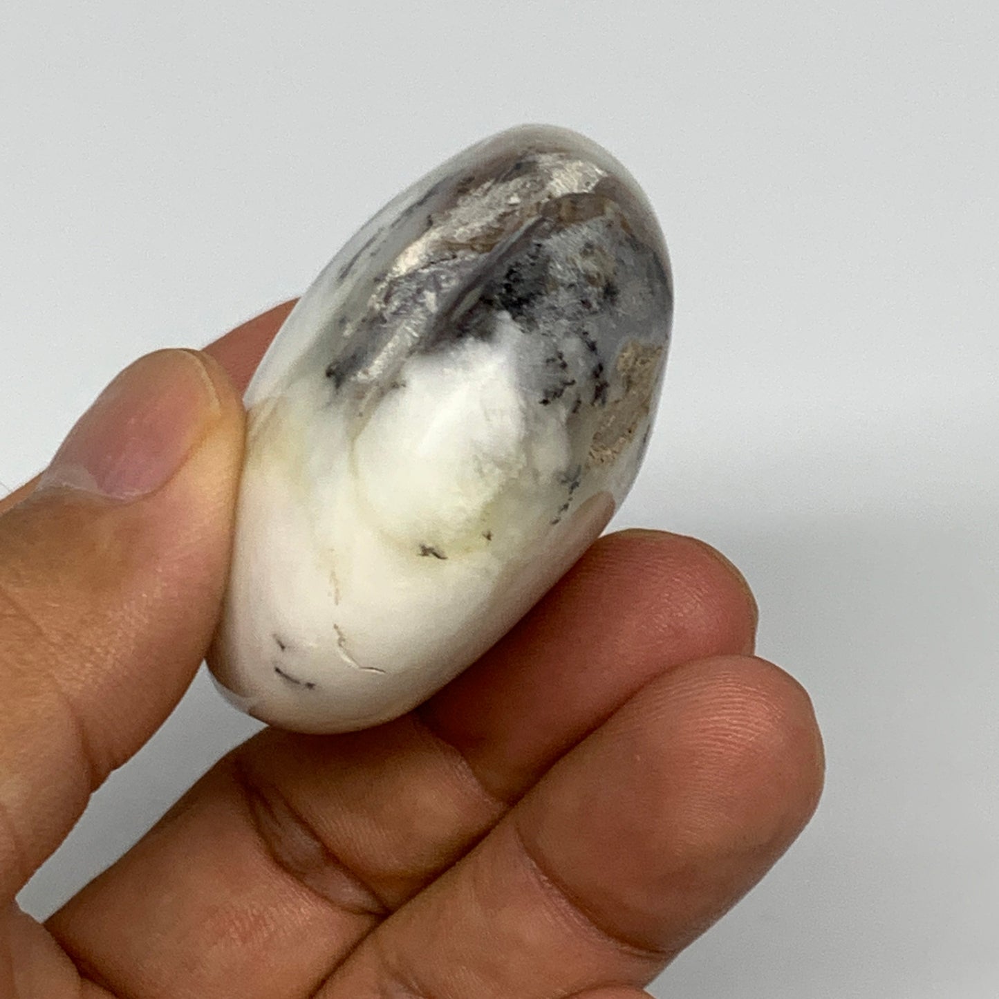 83.3g, 2.5"x1.8"x1" Dendrite Oapl Palm-Stone Reiki Energy Crystal Reiki, B16907