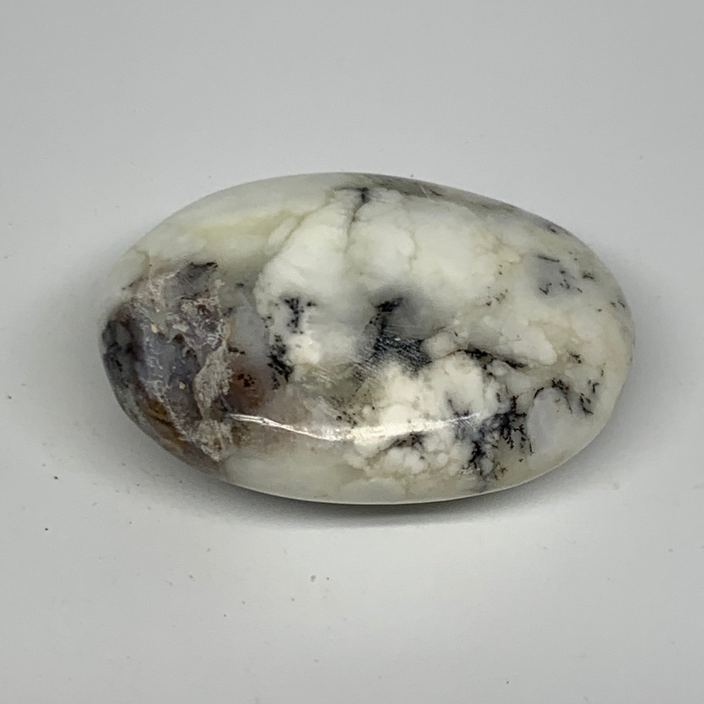 83.3g, 2.5"x1.8"x1" Dendrite Oapl Palm-Stone Reiki Energy Crystal Reiki, B16907