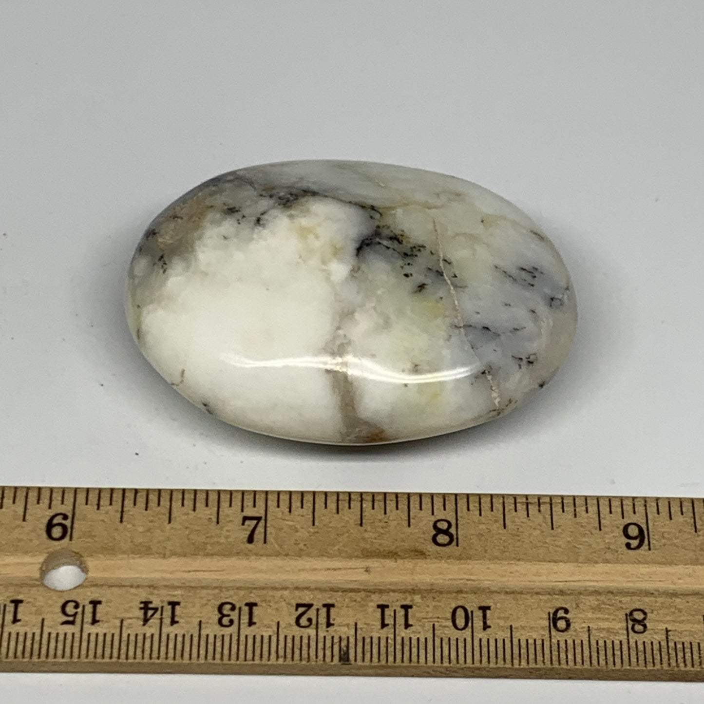 83.3g, 2.5"x1.8"x1" Dendrite Oapl Palm-Stone Reiki Energy Crystal Reiki, B16907