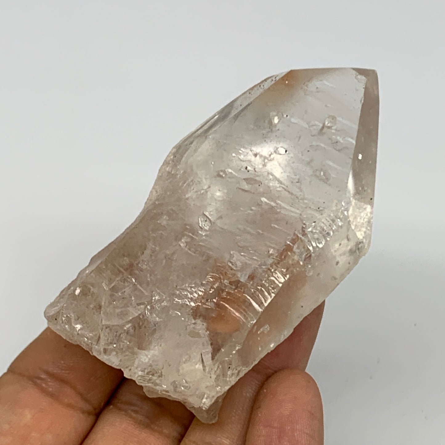 125g, 3"x1.6"x1.3", Lemurian Quartz Crystal Mineral Specimens @Brazil, B19252