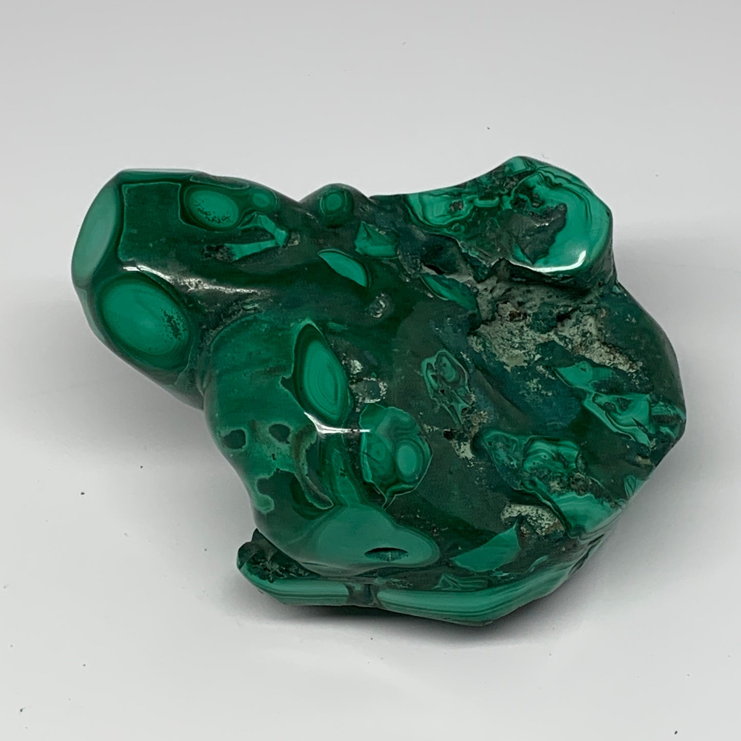 1435g, 5.5"x4.5"x3.4" Natural Malachite Freeform Polished @Congo, B18451