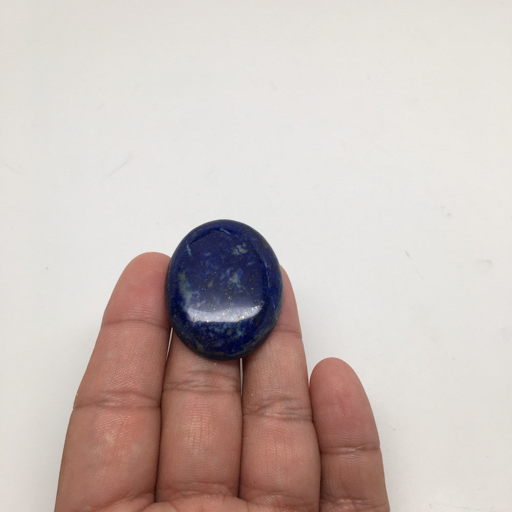 14.4Grams Natural Oval Shape Lapis Lazuli Cabochon Flat Bottom @Afghanistan,C322